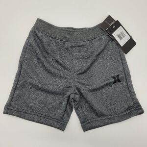 Hurley Shorts GrayHeather Pull On Solar French Terry Quick Dry Boys Size 3T NEW
